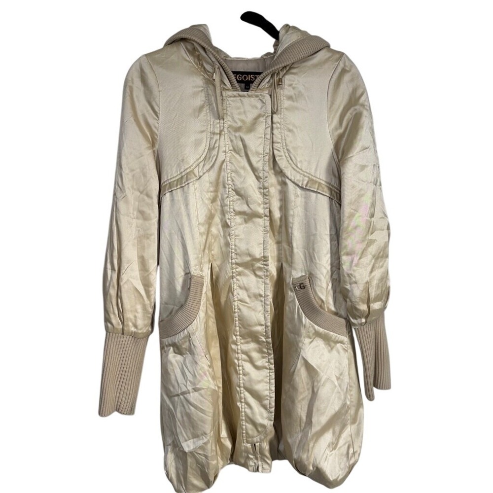 Egoist Japanese‎ Bubble Hem Parka Jacket Sz S Champagne Maximalism Dopamine